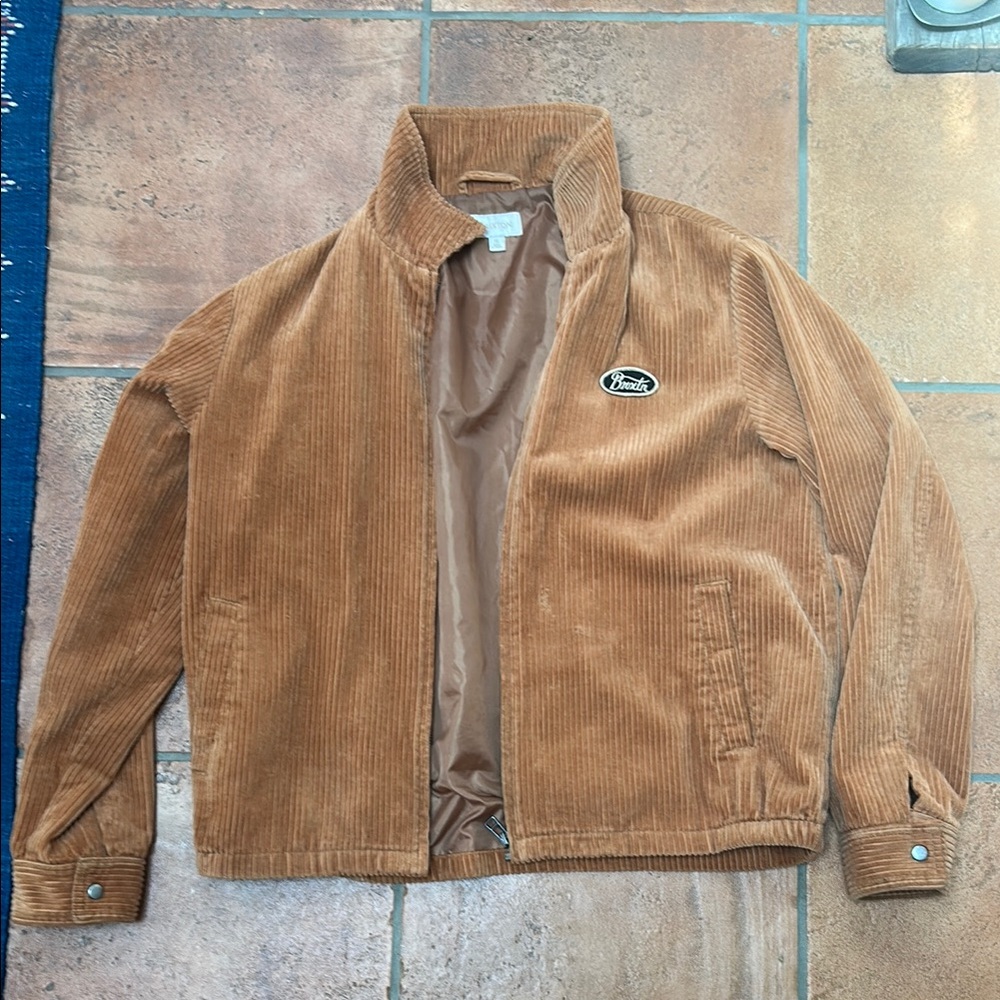 Brixton Tan Corduroy Bomber Jacket